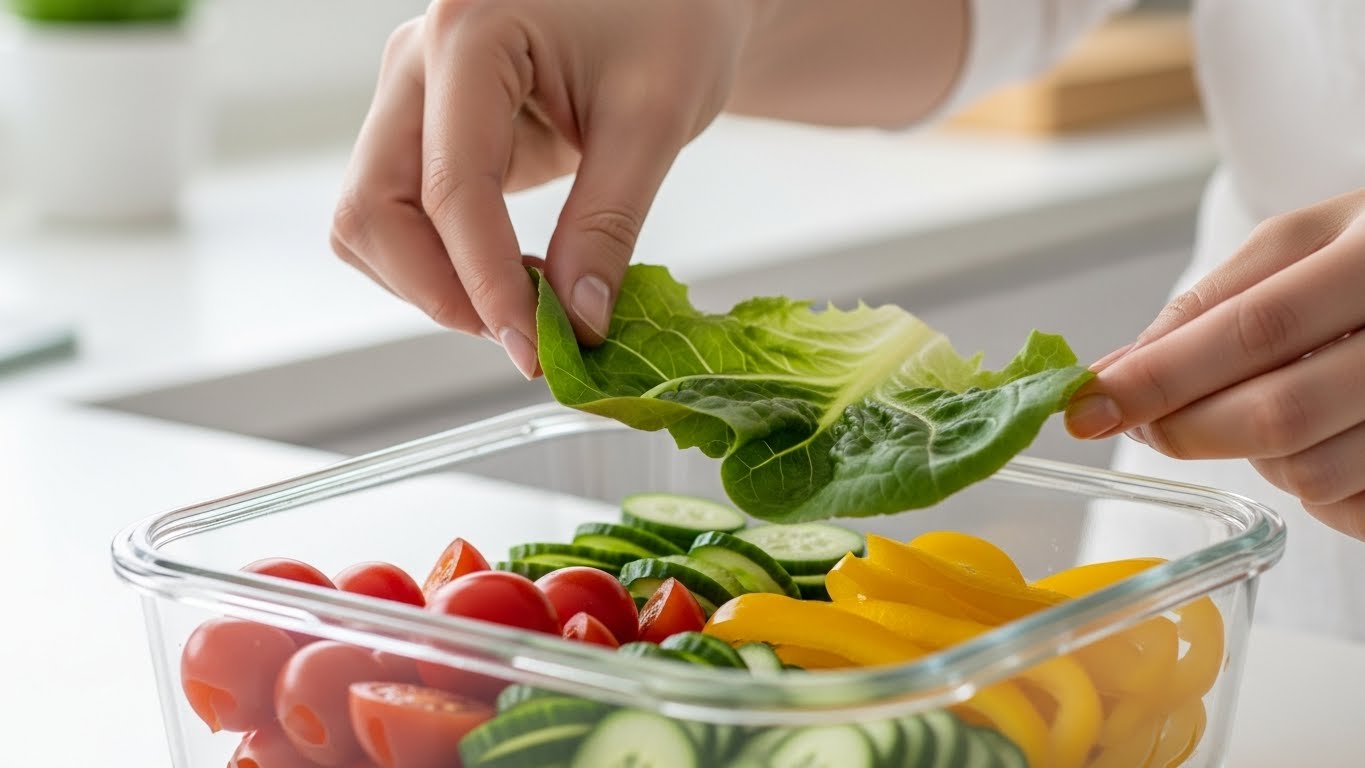 O Segredo das Saladas Frescas na Marmita: Como Evitar que as Folhas Murchem Antes do Almoço