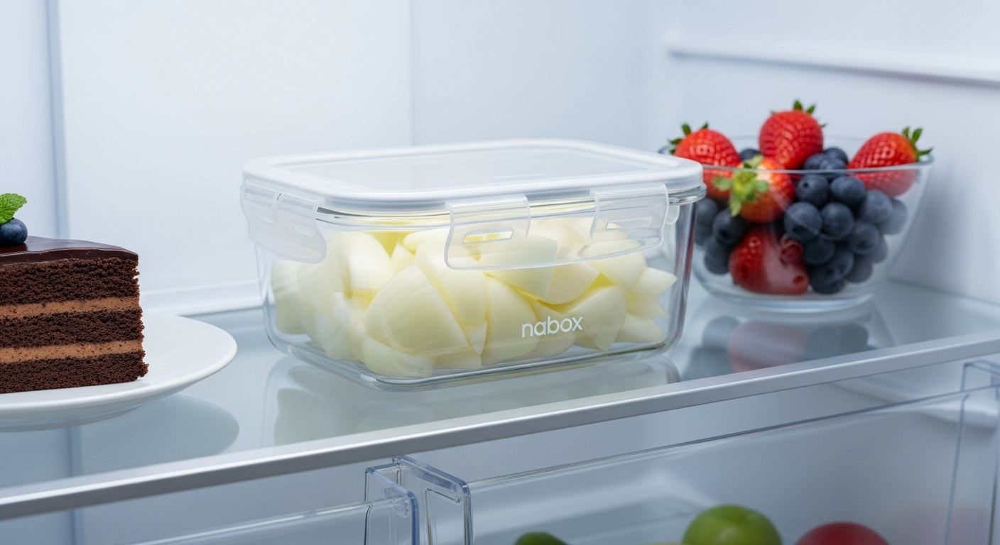 A Tática da Cebola: Como Armazenar Alimentos com Cheiro Forte (e Salvar o Sabor do Resto da Geladeira)