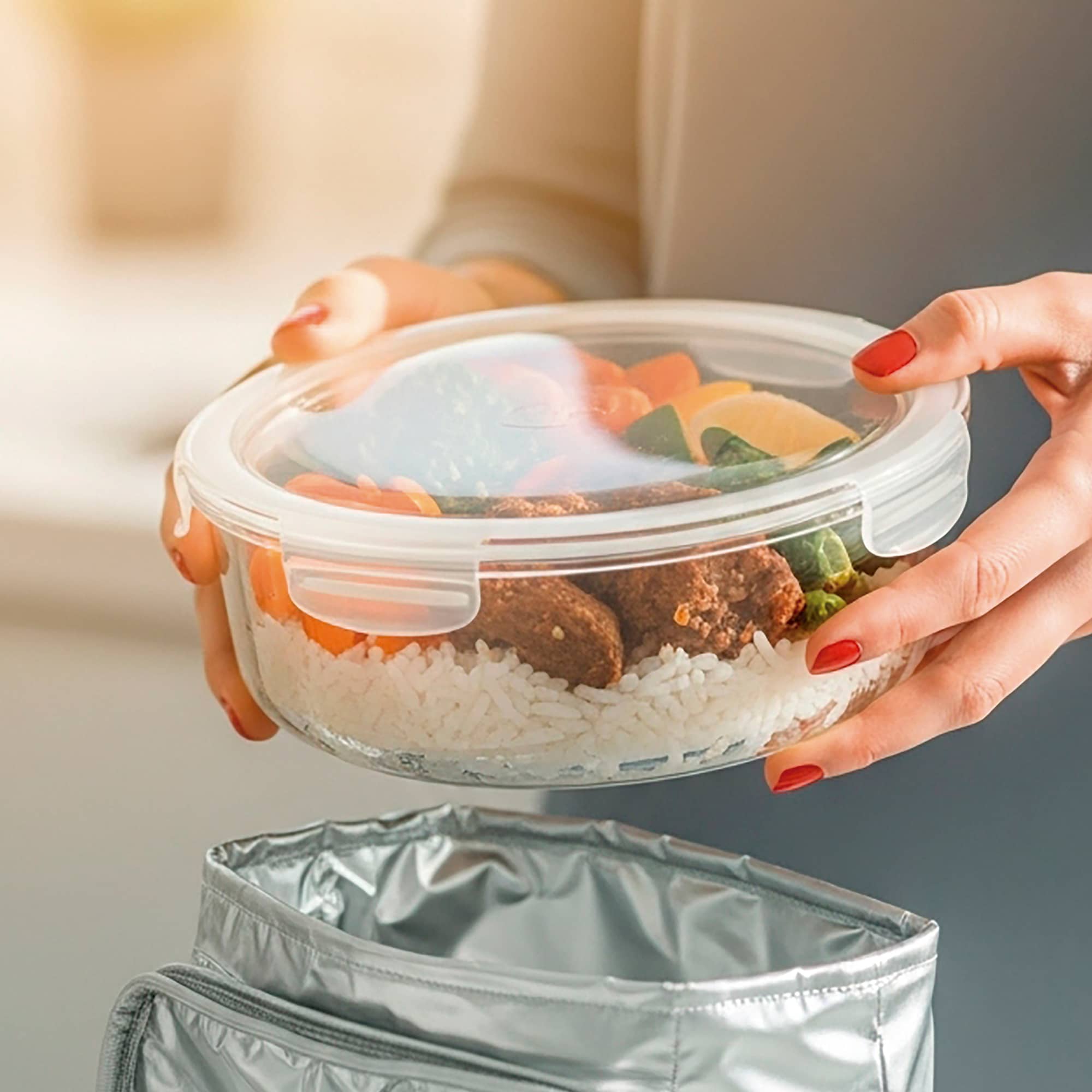 Pote de Vidro Redondo com Tampa Hermética 1300ml